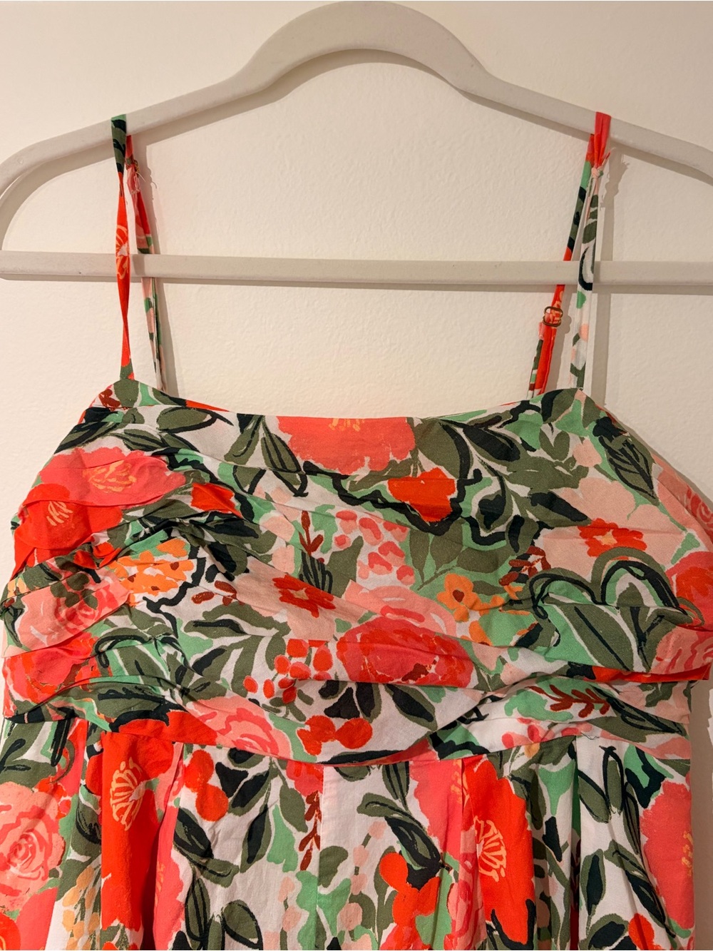 HUTCH Mabel Sleeveless Maxi Wide-Leg Jumpsuit Size Large Orange and Green
$198 - Picture 5 of 9